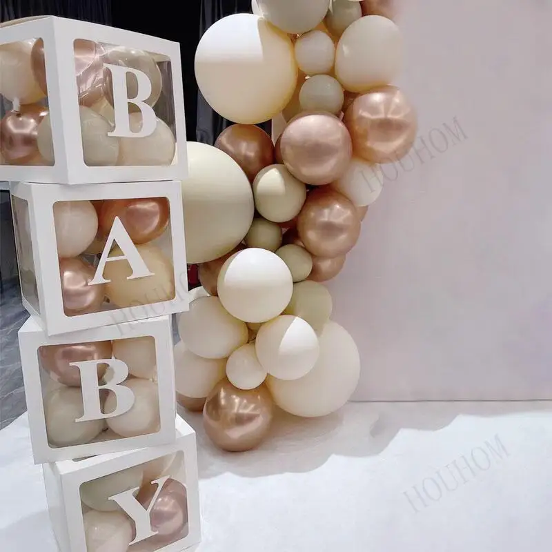 

Transparent Balloon Box Baby Shower Decor Name Box Kids Girl Boy First 1st Birthday Party Decor Wedding Party Decor Supplies