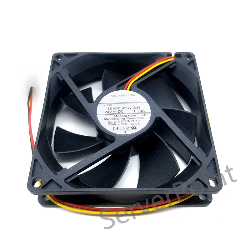 Новый серверный квадратный вентилятор 3610VL-05W-B39 BE1 DC 24 В 0,19a 3 провода 92x92x25 мм