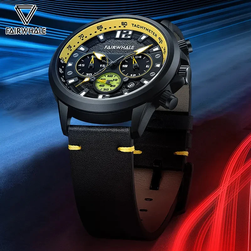 Часы наручные мужские Кварцевые водонепроницаемые с хронографом и