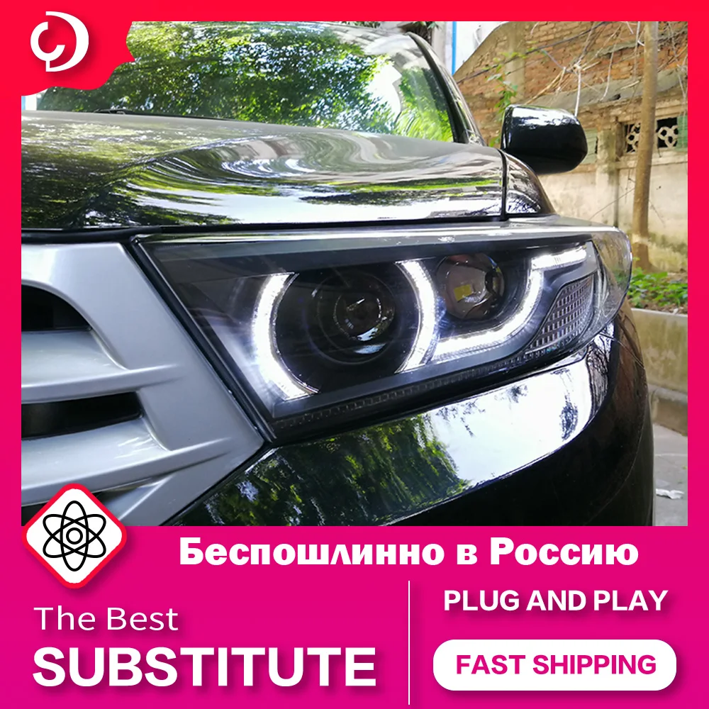 

AKD Car Styling Headlights for Toyota Highlander Kluger 2012 2013 2014 LED Headlight DRL Head Lamp Led Projector Automotive