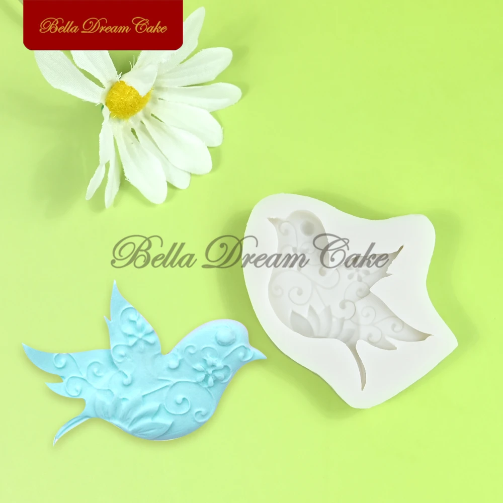 Мини-3D дизайн голубя мира силиконовая форма для помадки шоколада сделай сам