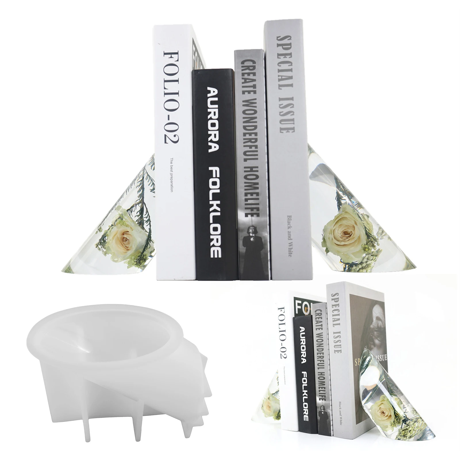 

Формы для книг из смолы, конические формы из смолы в форме колонны, конические колонны, кристаллы из смолы, литые формы для офиса, домашнего д...