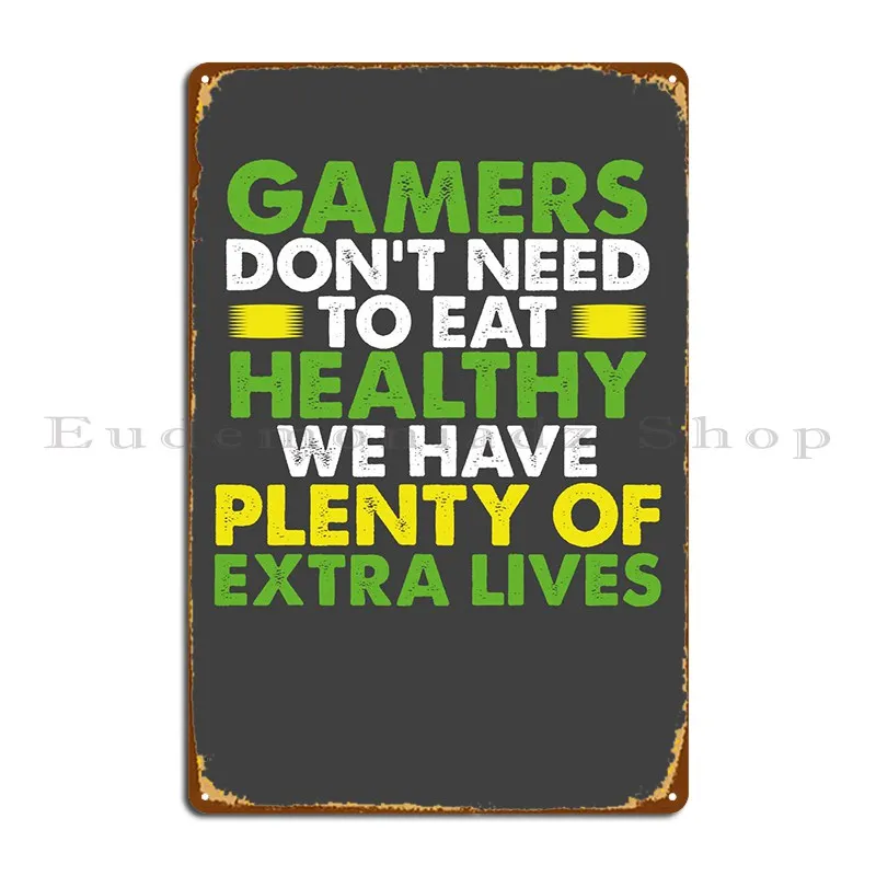 

Игроки не должны есть металлические знаки паб кухня Настенная печать роспись оловянный знак плакат