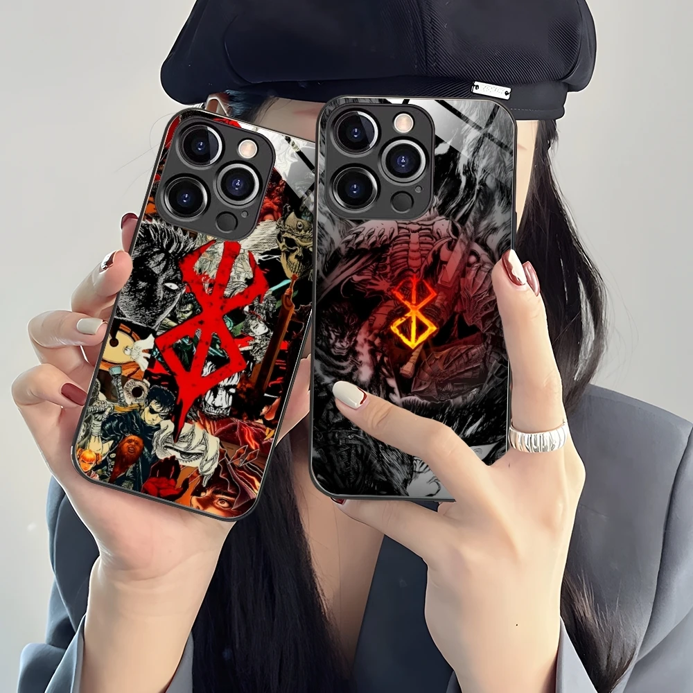 Чехол для мобильного телефона с рисунком B-Berserks iPhone 16 15 14 13 12 11 X XR XS 8 Pro Max Plus Mini PC