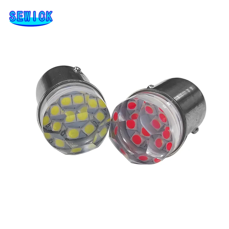100 шт. P21W P21 1156 1157 BA15S BAY15D 9 светодиодов 3030 SMD Автомобильная сигнальная лампа R5W R10W