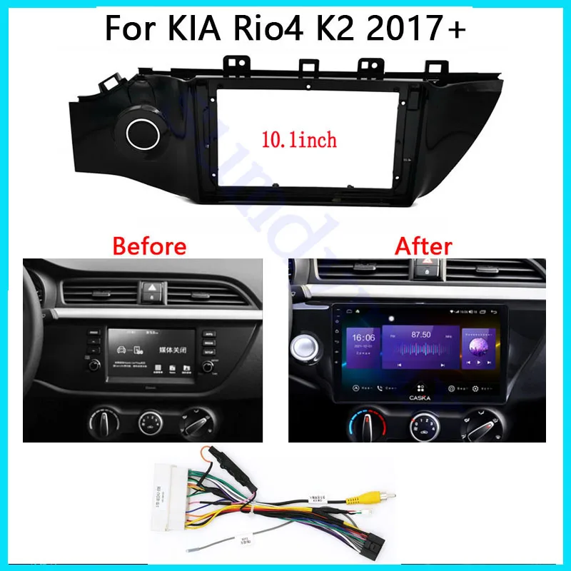

10.1inch 2din Car Radio fascias For kia K2 RIO 2017 2018 2019 car Radio Fascia Frame Adapter CD Panel Dash Trim Bezel