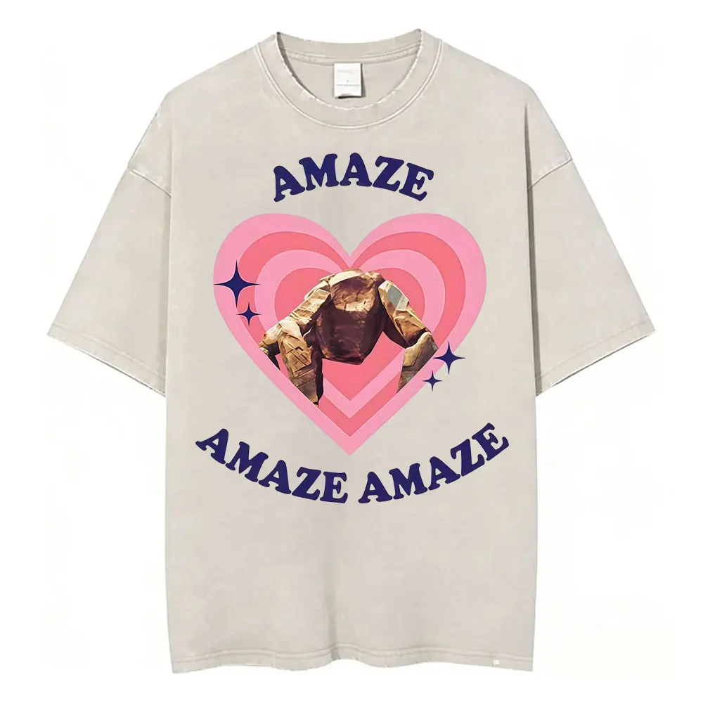 Забавная футболка Amaze Rocket Rocky Project Hail Mary для мужчин и женщин, модная футболка с коротким рукавом, винтажная футболка оверсайз с эффектом потертости, топы (art.: 3920da332bd6a) - 3920da332bd6a