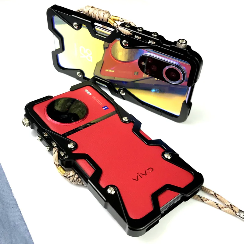 Роскошные армированные металлические алюминиевые Чехлы для телефона бампер Vivo