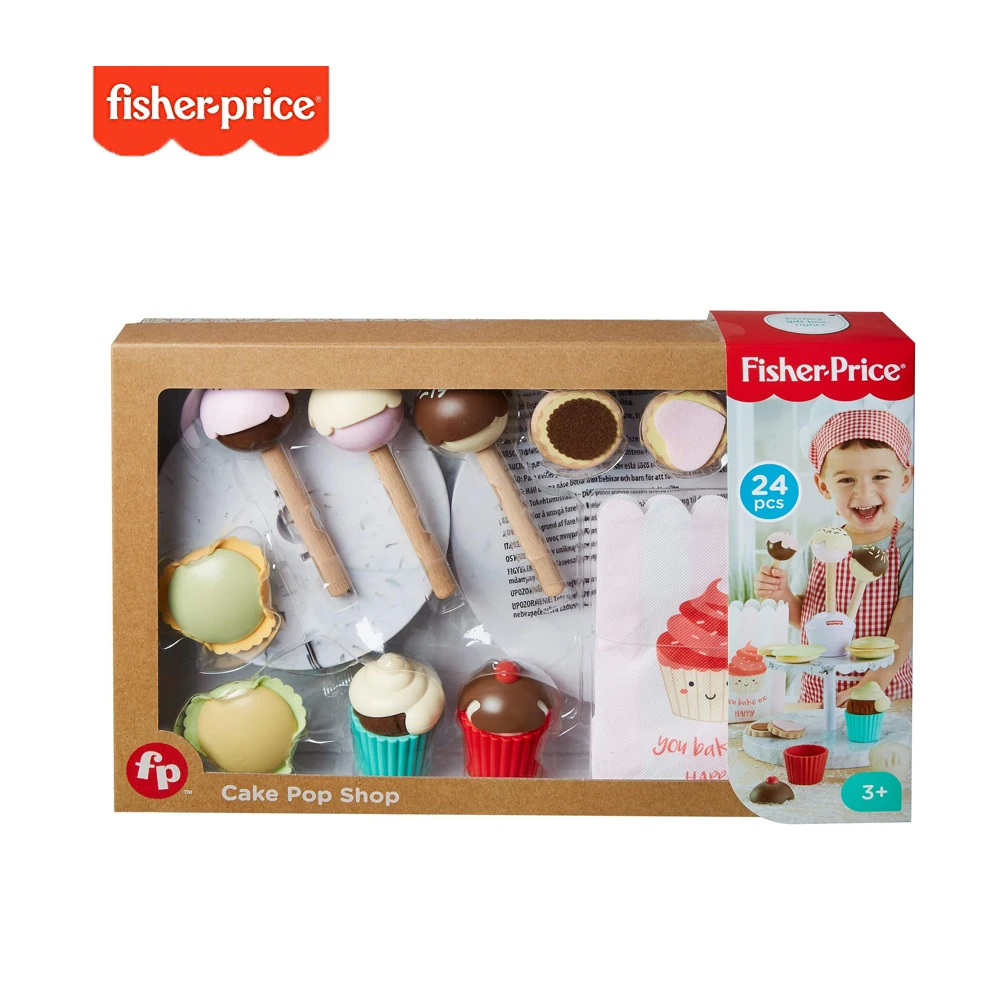 Fisher Price кухонные игрушки торт поп магазин 24 ролевые деревянные десерты выпечки