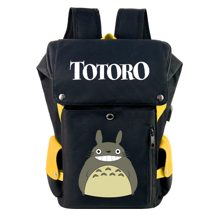 

Anime My Neighbor Totoro Backpack Student School Bag USB Charging Laptop Shoulder Bags Multifunction Travel Knapsack