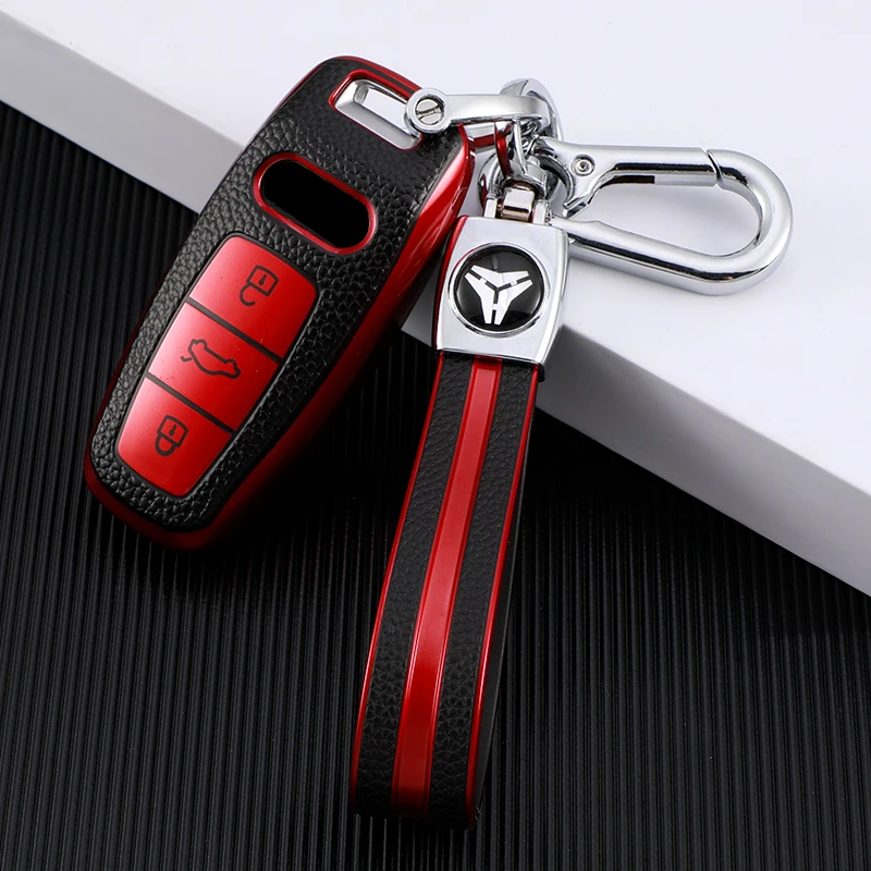 

Чехол для ключа Audi A3 A4 B9 A6 C8 A7 S7 4K A8 D5 S8 Q7 SQ8 Q8 E-tron 2018-2021