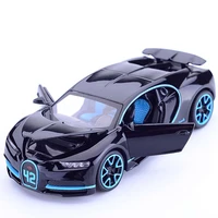 132 bugatti chiron pull back alloy sports car model die cast toy simulation sound light super racing vehicle toys