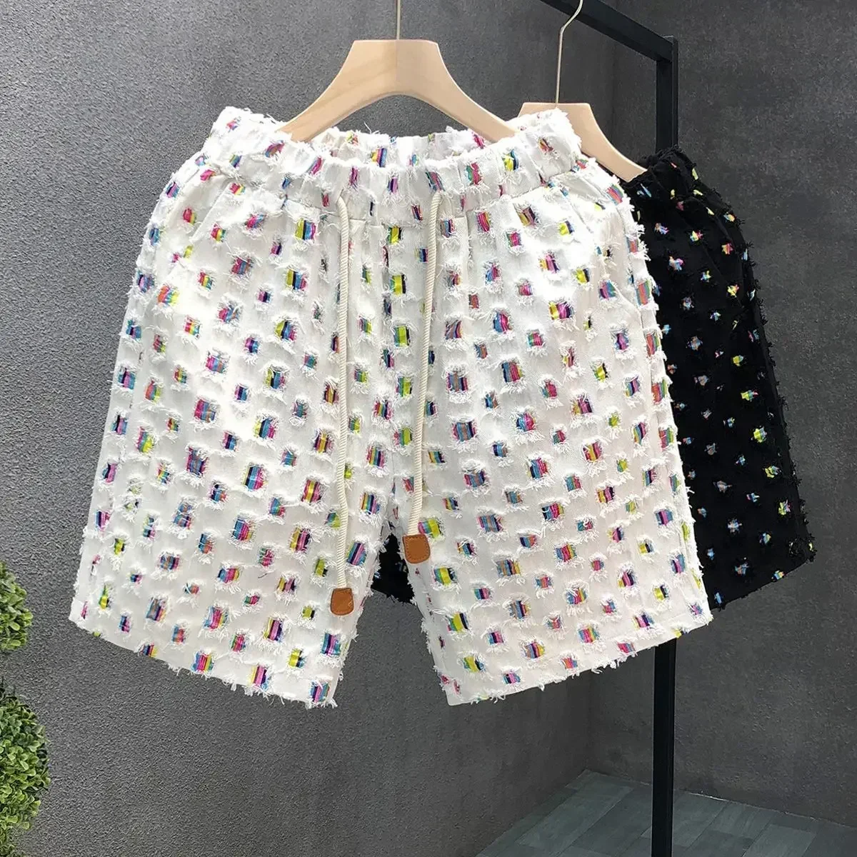 Летние тонкие джинсовые шорты мужские модные брендовые повседневные уличные