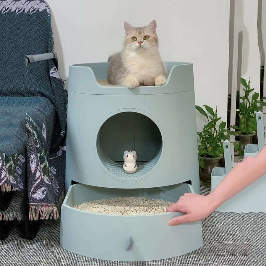 Кошачий наполнитель с выдвижным ящиком кошачий большого размера фильтром