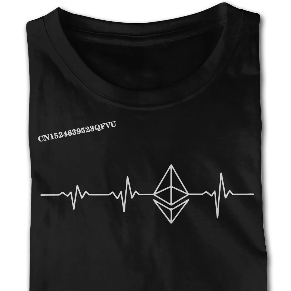 Футболка для мальчиков с изображением сердцебиения эфириума Высококачественная