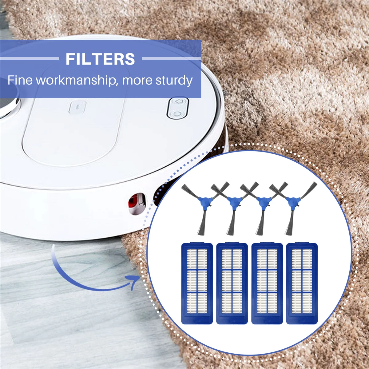 Боковая щетка фильтр для Eufy Robovac G10 гибридная запасная часть робота-пылесоса