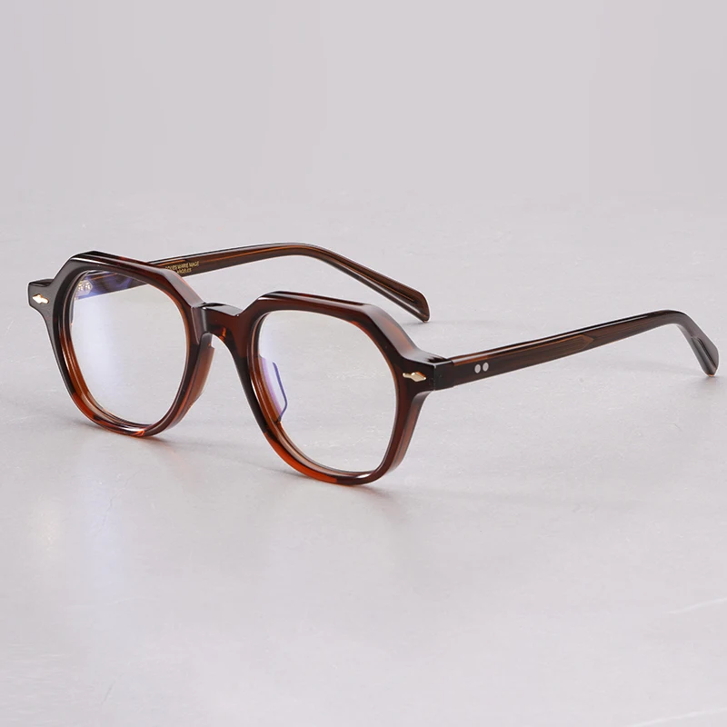 

JMM INSLEY Steampunk Style Luxury Acetate Glasses Frames Men Fashion Classical Retro Handmade Eyeglasses Round Oval Eyewear