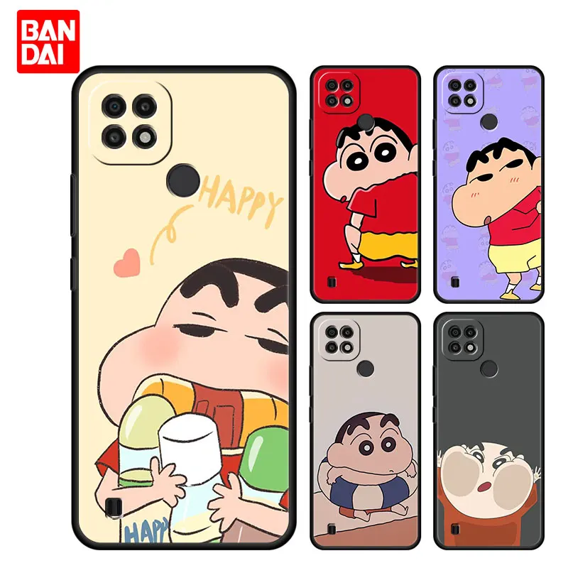 

Cover Case for Realme Ｃ21 C21Y C25 C25s C15 C11 C3 C20 5 6 7i 8i 8 8Pro Narzo30A Shell Bag Soft Cartoon Crayons Shin-Chan Cute