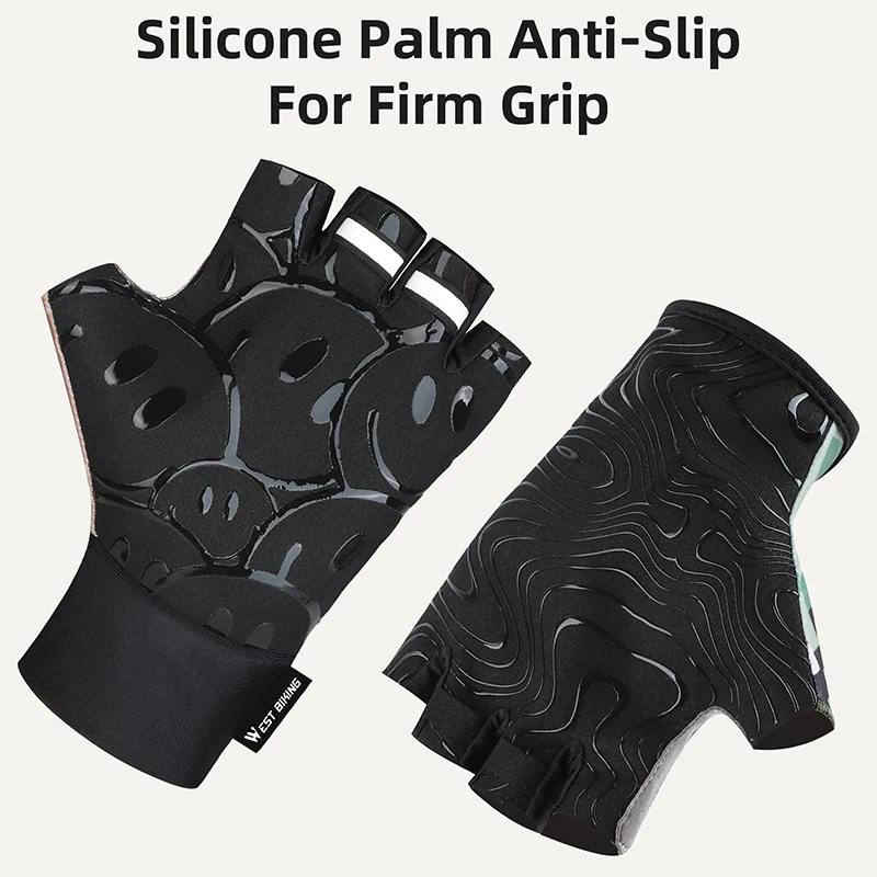 Детские велосипедные перчатки West Biking моющаяся синтетическая кожа нейлон дизайн
