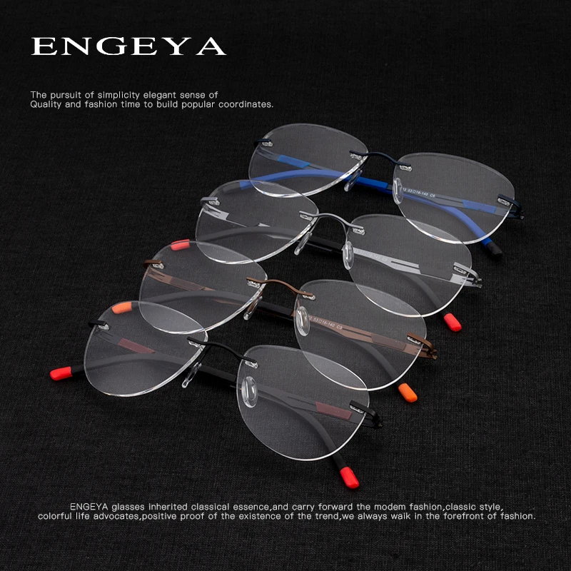 Сверхлегкие и модные безрамочные очки с персонализированным ретро-стилем