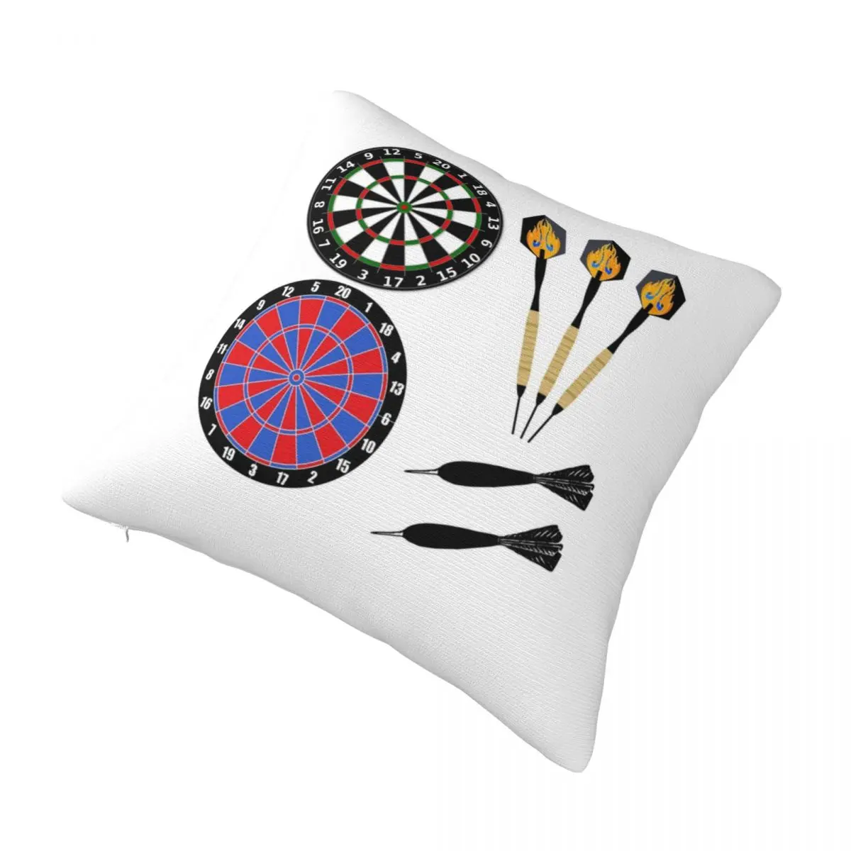 

Dartboards Pack Target Arrow Darts Square Pillowcase Pillow Cover Velvet Cushion Decor Comfort Throw Pillow For Home Living Room