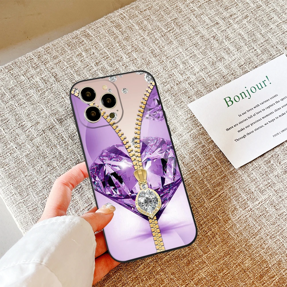 Shining Crystal Diamond  Phone Case for IPhone 14 13 Mini 11 12 Pro XR XS MAX 8 X 7 Se Plus 13 Pro 14 soft Covers