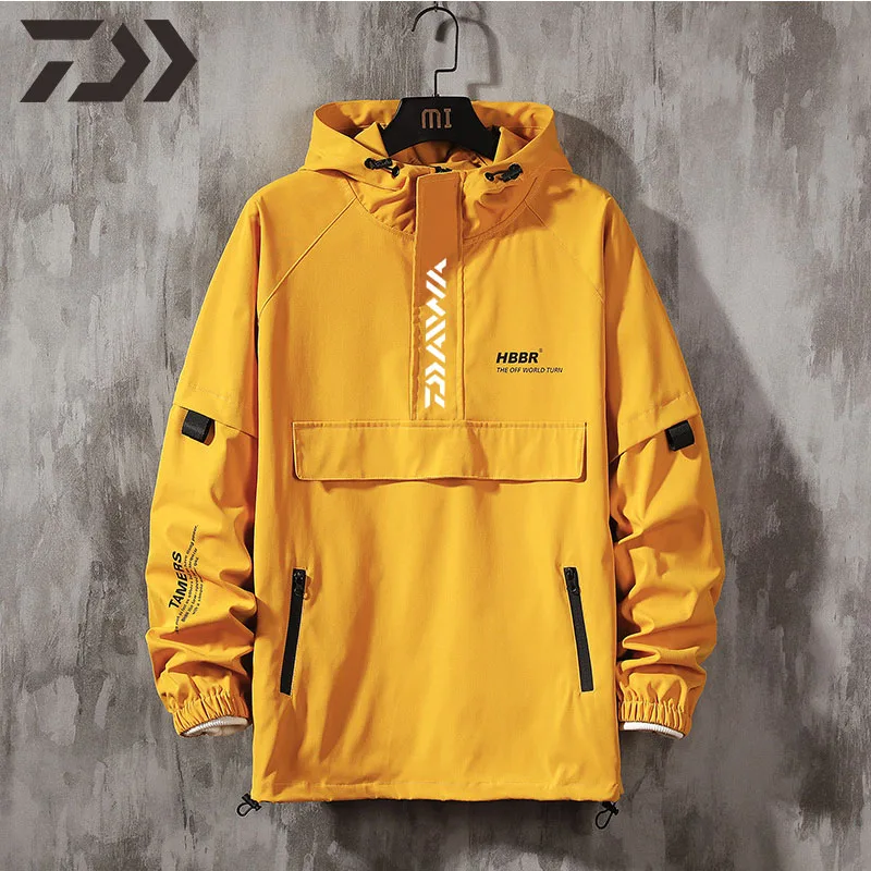 

Daiwa Fishing Hoodie Outdoor Daiwa Fishing Shirt Long Sleeve Half Zipper Fishing Clothes Men Breathable Fishing jacket Sports