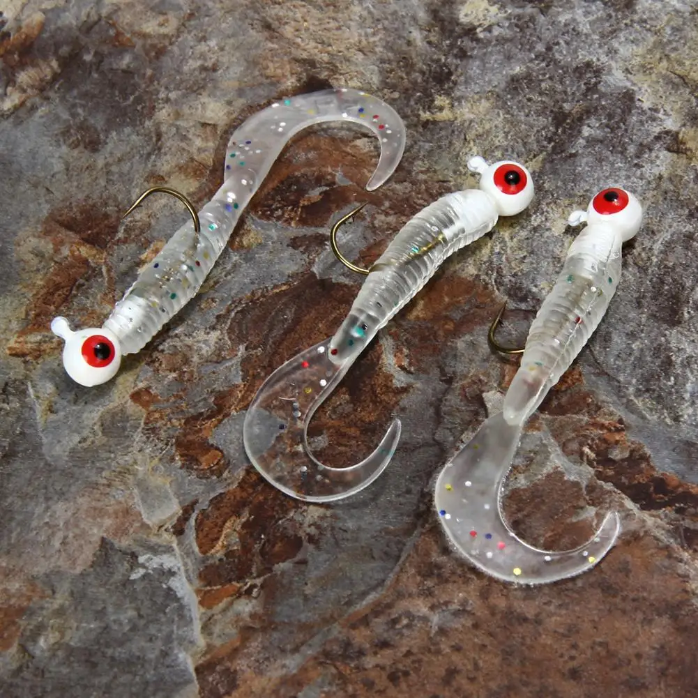 

17 шт., рыболовные приманки, джиг-головка, крючок, искусственная личинка, силиконовые яркие цвета, мягкие легкие рыболовные снасти, аксессуар...