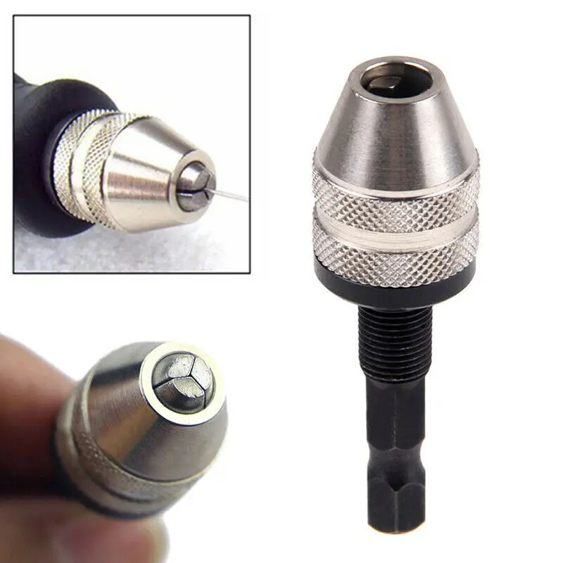 

1/4'' Inch Hex Shank Keyless Drill Bit Chuck Adapter Converter Hex Shank Drill Quick Change Tool Drill Bit Drill Bit Impact Driv