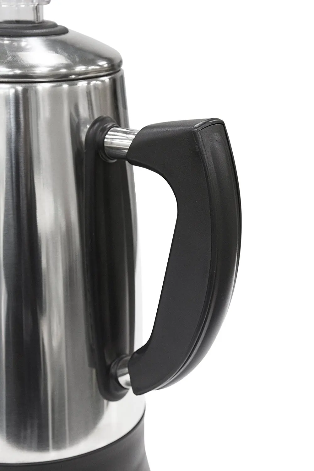 

12-Cup Percolator, Stainless Steel, Black