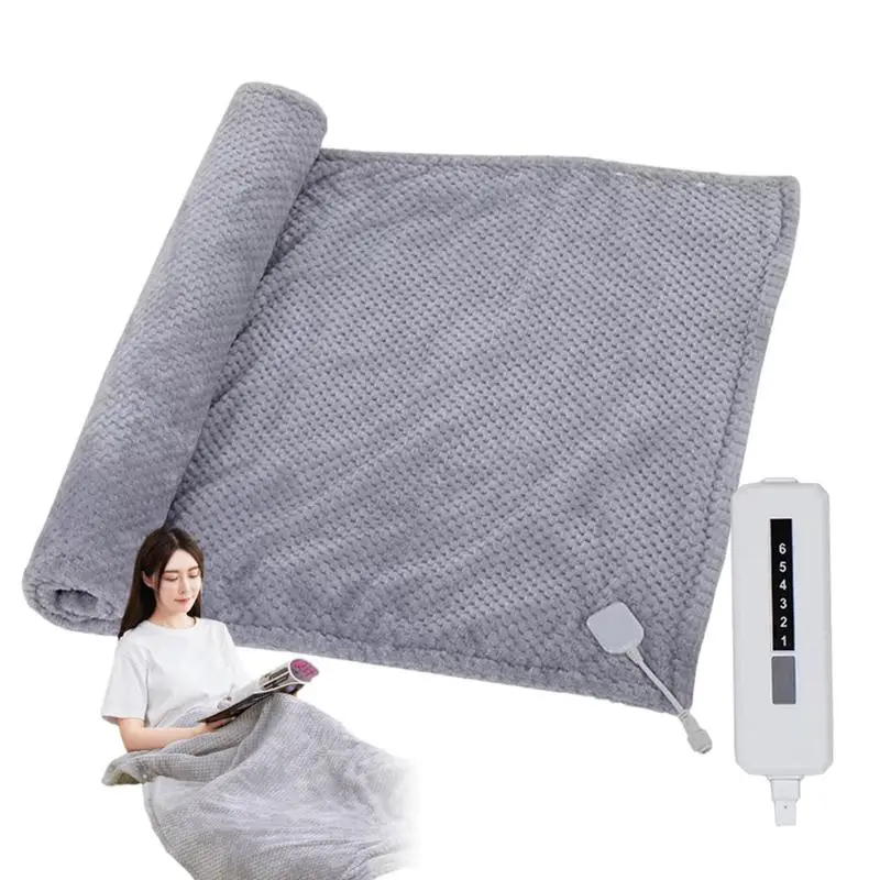 

portable Electric Cozy Heating Blanket For Bed Wearable Heating Blanket With 6 Heat Settings For Home Office Dormitory Traveling