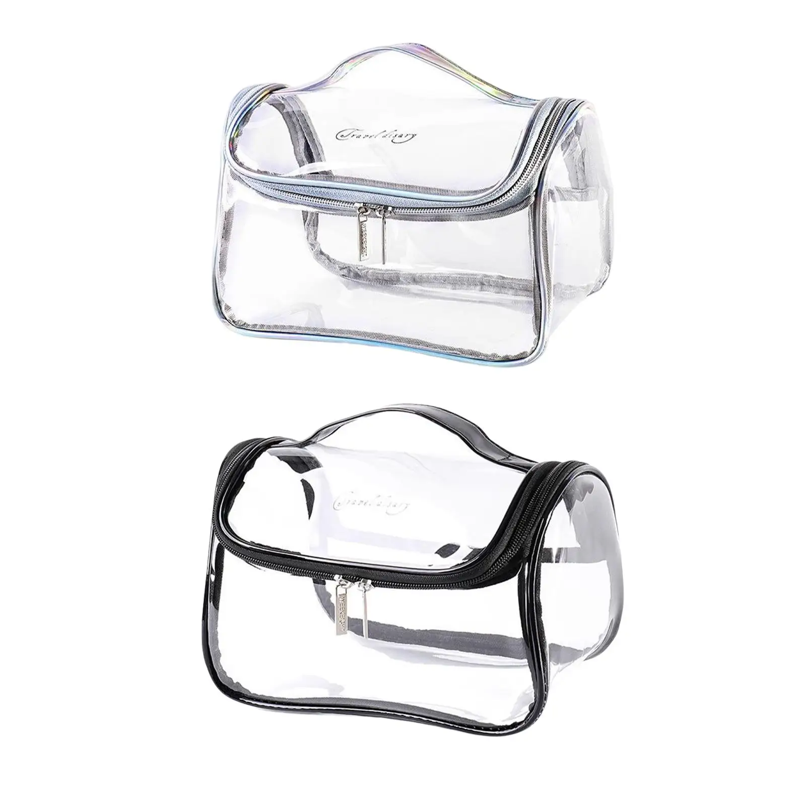 

Clear Makeup Bag Portable Lightweight Toiletry Bag Travel Bag for Carry on Travel Essentials Hair Accessories Beach Gym Airport