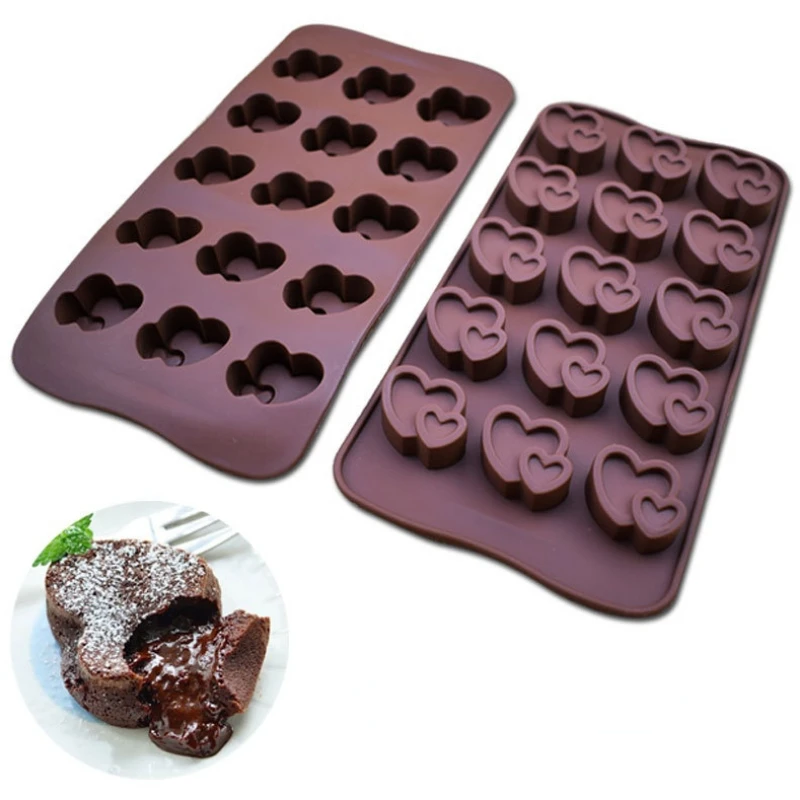 Силиконовая форма в форме сердца для выпечки 15 цветов |
