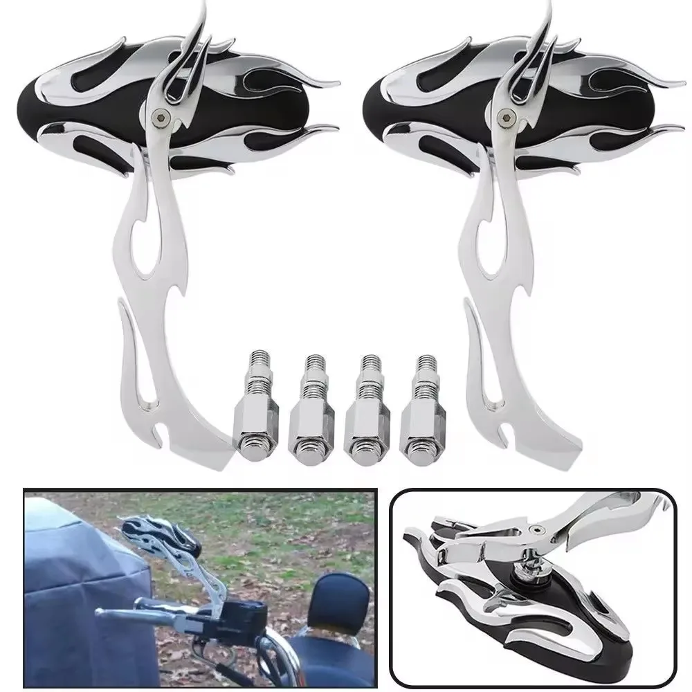 

Аксессуары для мотоциклов Retroviseur Moto Flame Style Зеркало заднего вида для Harley Any Cruiser chopper Custom Chrome