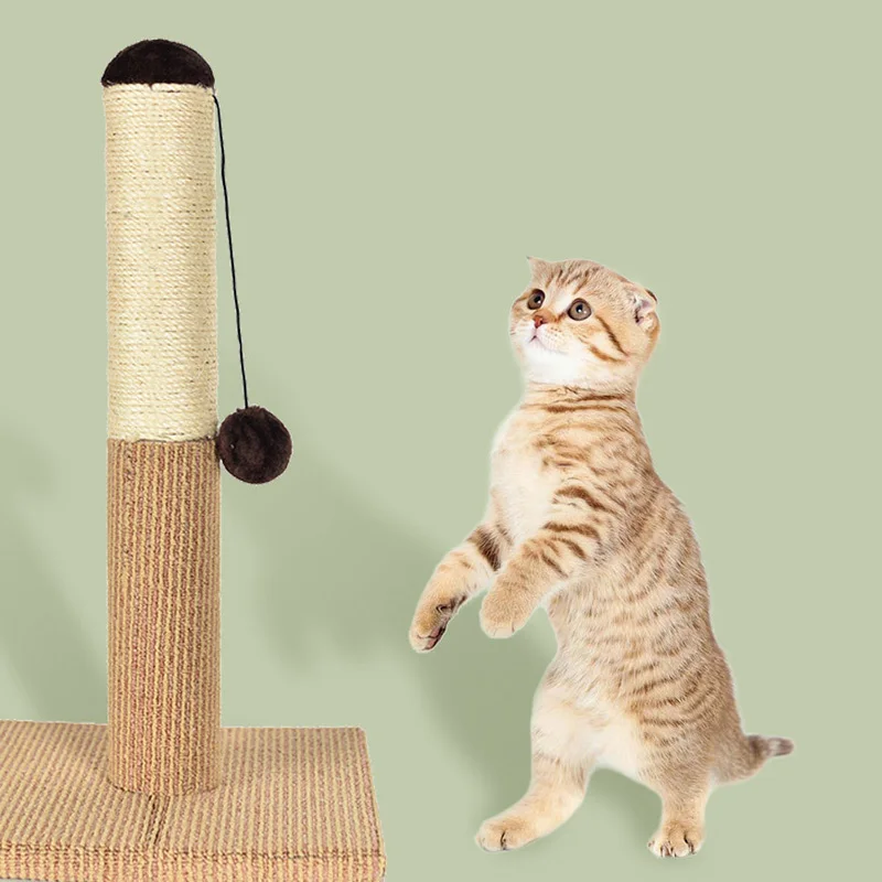 Pet toy sisal rope paper tube cat scratching board cat toy ball round base fun cat jumping platform toy cat climbing frame
