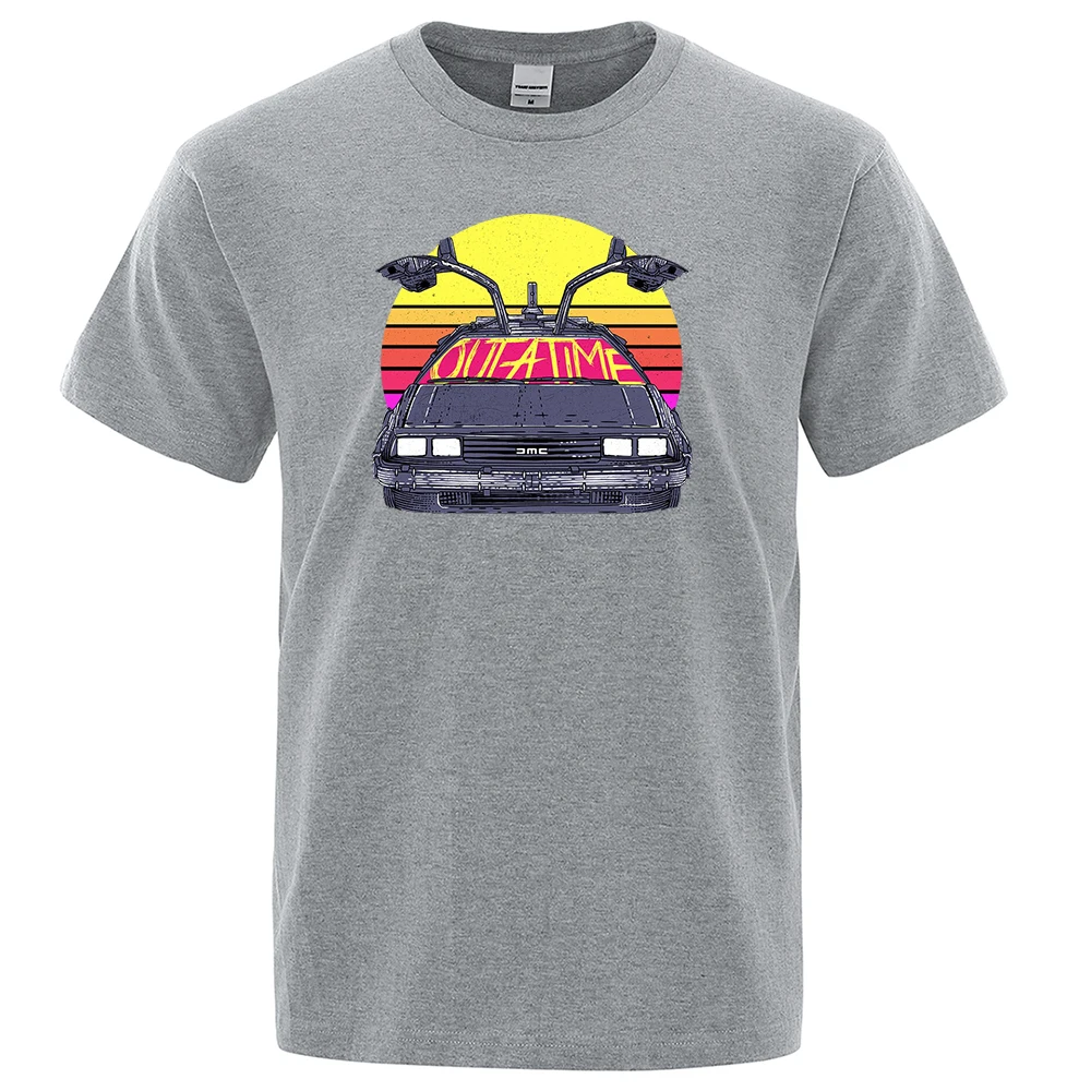 

Movie Back To The Future Prints Men's Tshirts Round Neck T Shirt Breathable Soft Clothing Oversized Comfortable T-Shirts Mens
