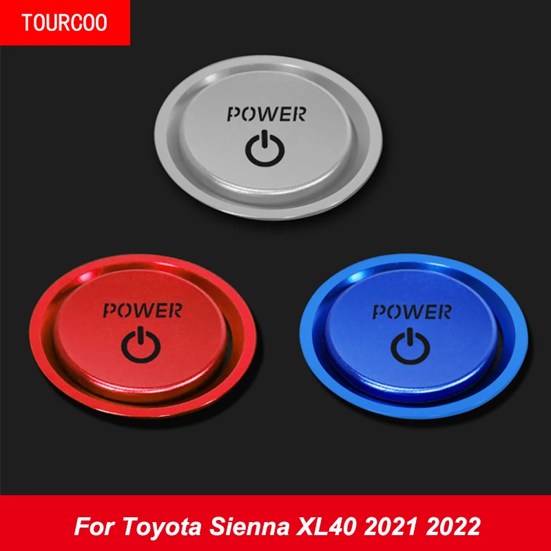 

For Toyota Sienna XL40 2021 2022 Car Styling Sticker Ring Auto Engine Start Stop Button Cover Case Modification Accessories