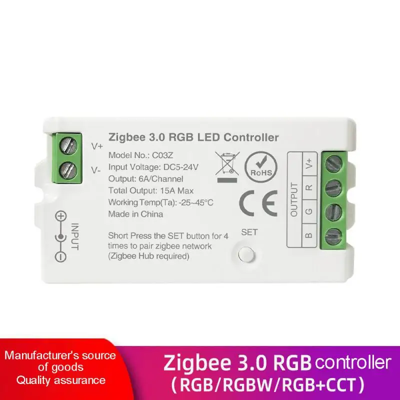 

Zigbee 3.0 WiFi 2.4GHz LED Controller DIM CCT RGB RGBW RGBCCT LED Strip Hue Bridge Tuya Dual Mode Gateway Smart Things DC5V-24V