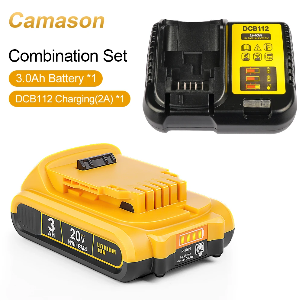 

Camason Литий-ионный аккумулятор 3Ah для Dewalt 18V/20V