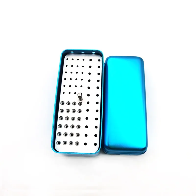

1Pcs Dental 72 Holes Endo Box Dental Aluminum Disinfection Box Autoclave Sterilizer Case Diamond Burs Holder for Endo Files