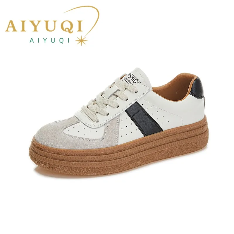 

AIYUQI Women Sneakers 2023 Autumn New Genuine Leather Training Shoes Women Lace-up Casual Platform Women shoes