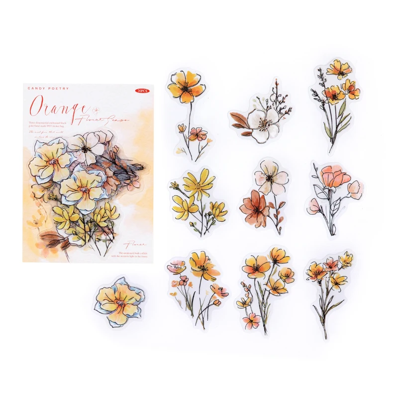 

20 шт., полупрозрачные наклейки для домашних животных в стиле ретро с растениями и цветами, сделай сам, дневник, скрапбук, креативный планировщик, справочник, эстетические принадлежности для рукоделия