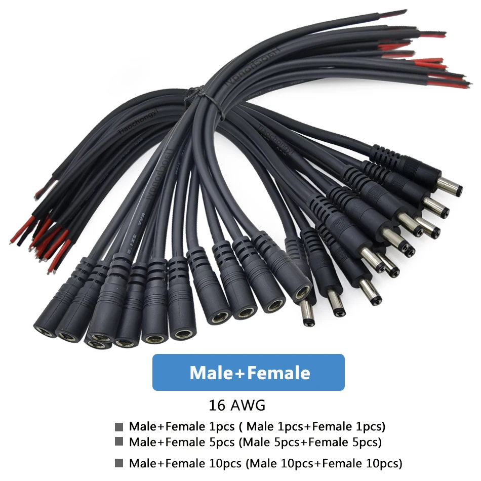 

Кабель питания для светодиодной ленты DC FEMALE/male 30 см