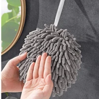thickened chenille hand towel ball 17cm hanging hand towel super absorbent kitchen toilet no fall off velvet quick drying towel