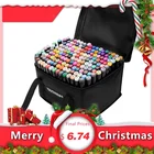 Перманентные маркеры TOUCHNEW, набор двусторонних профессиональных дизайнерских фломастеров для рисования с чернилами на спиртовой основе, 30406080168 цветов