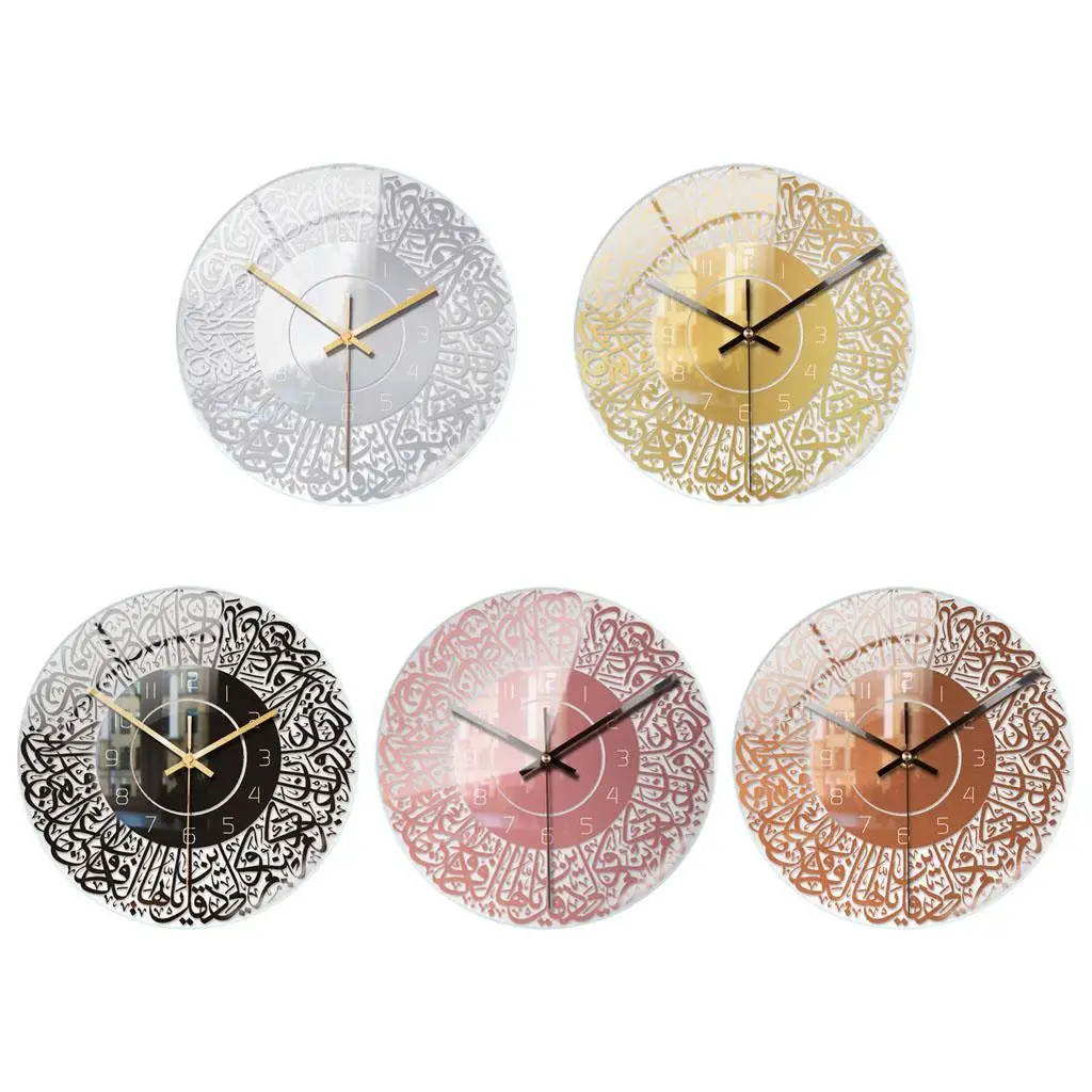 

Acrylic Islamic Calligraphy Wall Clock Muslim Eid Ramadan Bedroom Decoration