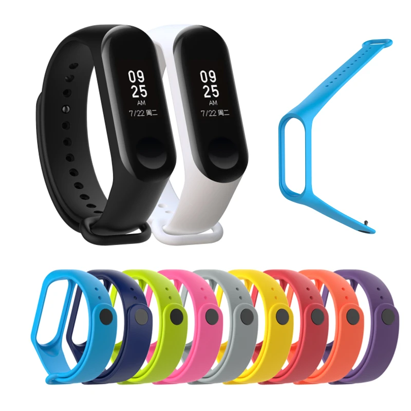 

Ремешок силиконовый для Xiaomi Mi Band 4 3, спортивный браслет для смарт-часов Mi Band 3 4, аксессуары для часов