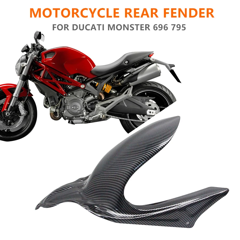 Motorcycle For Ducati Monster 696 795 Motorcycle Modified ABS Injection Carbon Fiber Color Rear Fender Splash Guard Fairing