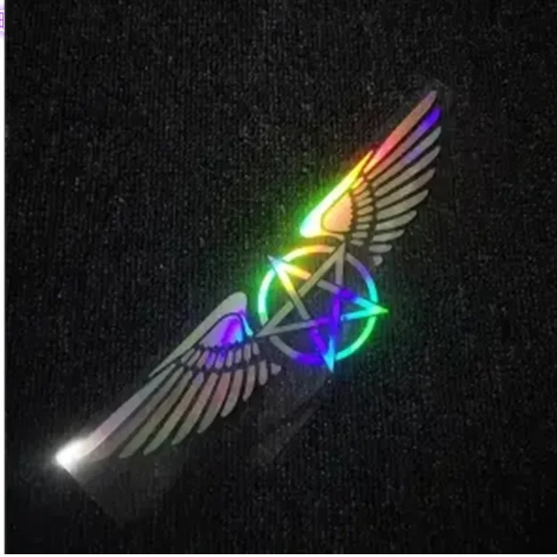 Красочные лазерные наклейки Крылья Ангела для автомобиля Светоотражающие