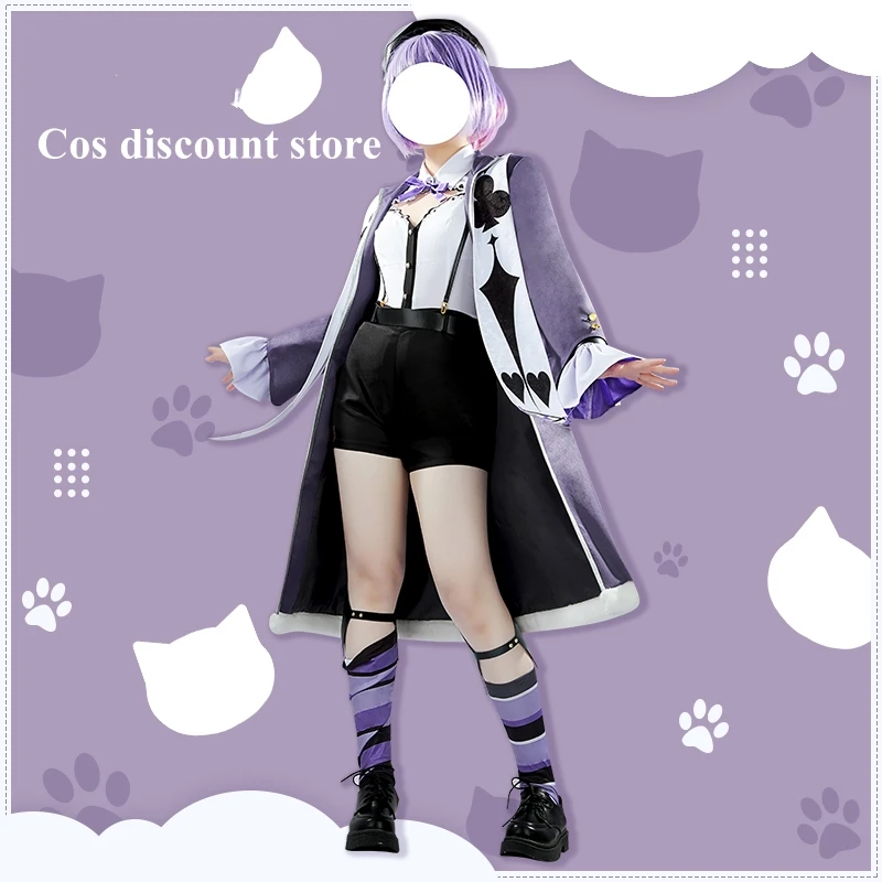 Модная одежда Vtuber Hololive Nekomata Okayu Cos милый карнавальный костюм для женщин и девочек